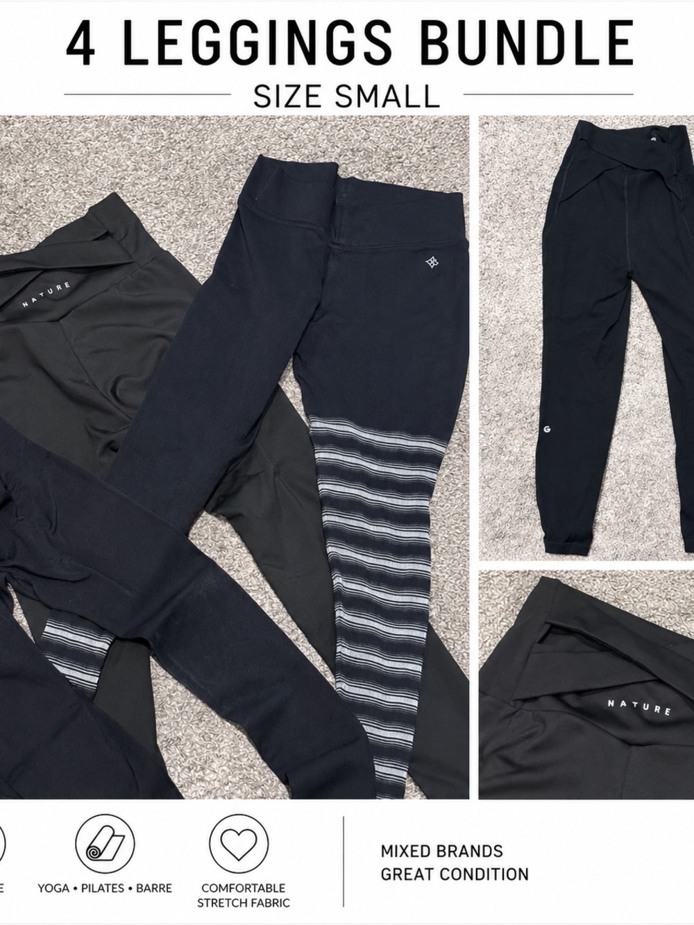 Black Leggings Bundle - Size Small